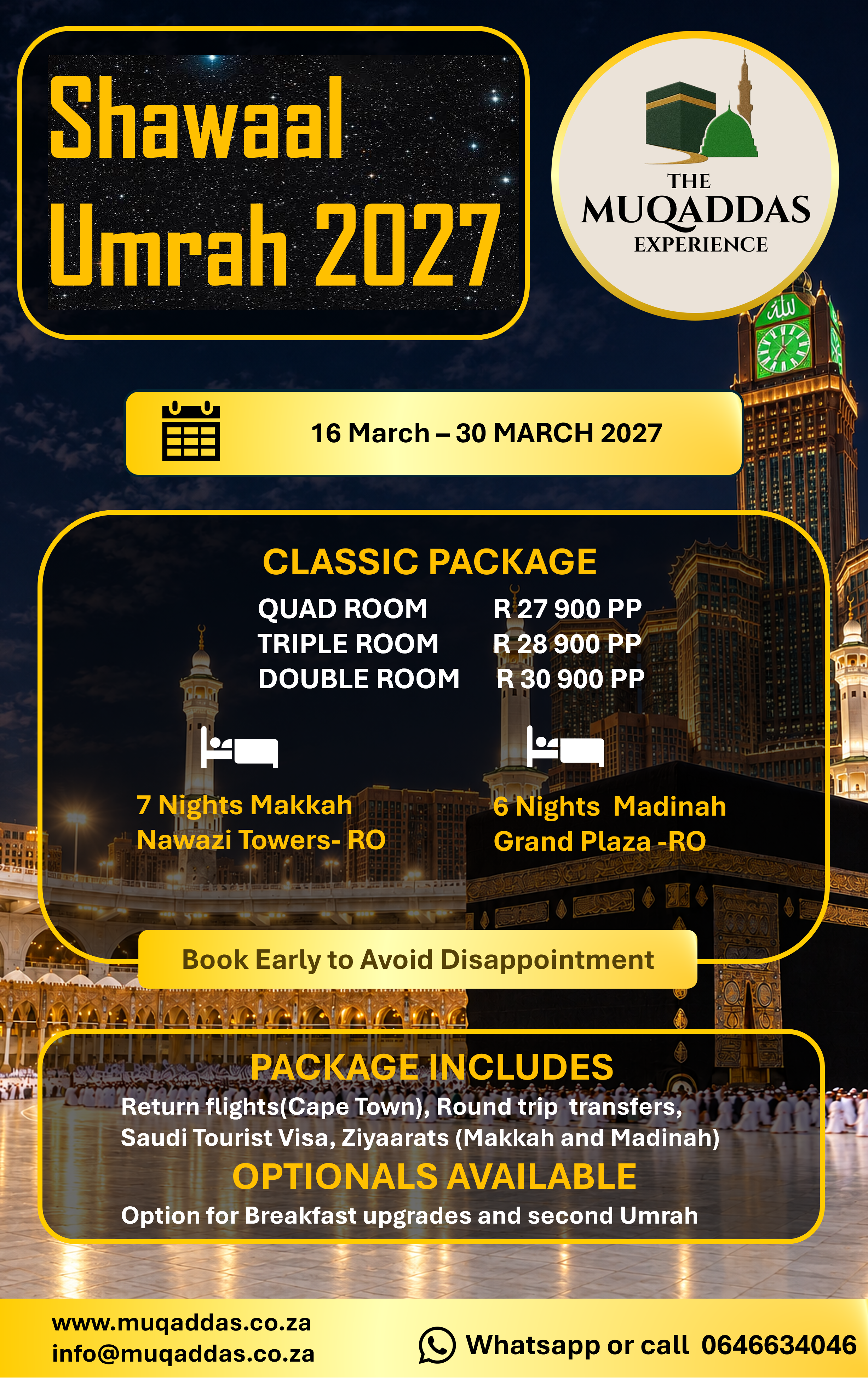 Muqaddas Shawaal Classic Package 2027