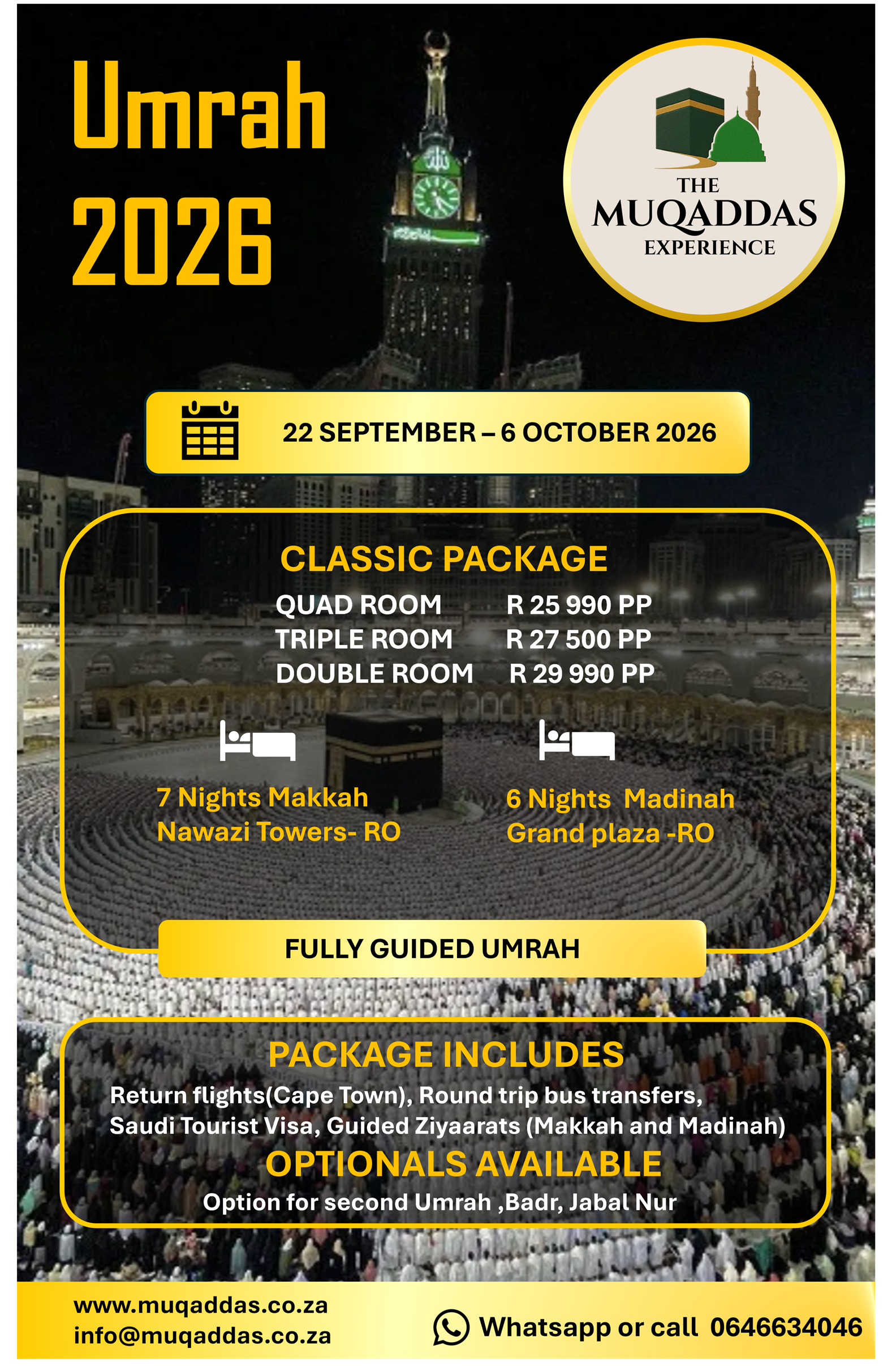 Muqaddas premium package december 2025